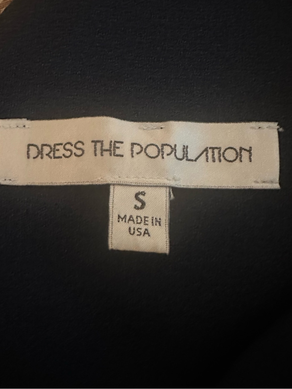 Dress the Population Iris Midnight Blue Elegant V-Neck Slit Evening Gown Size S - Picture 8 of 10